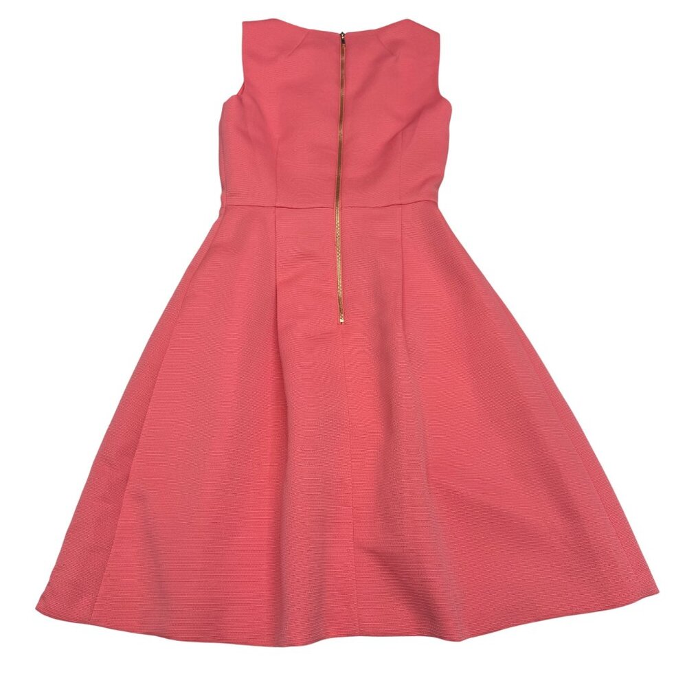 Tahari ASL Women's Bow Cocktail Dress Fit & Flare Coral Pink, Size 2 - Picture 2 of 9